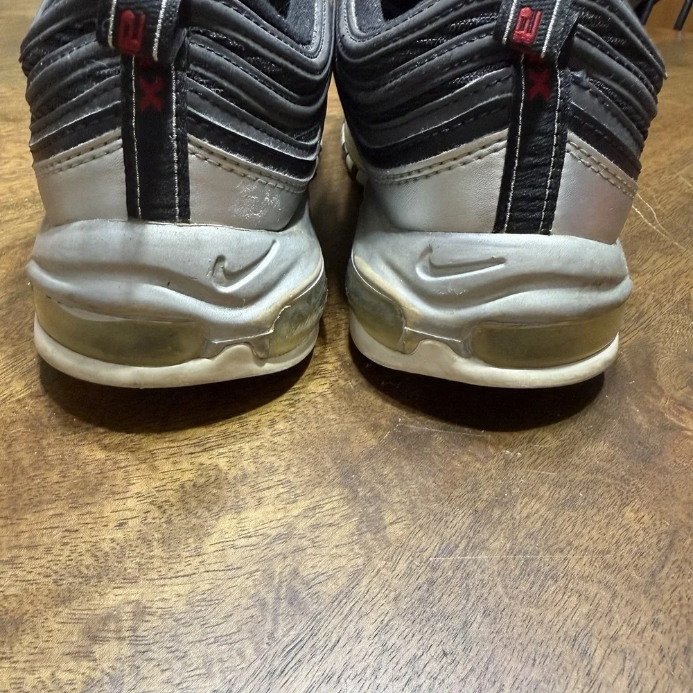Nike Air Max 97 QS B-Sides Metallic Silver Black Size 10.5 Sneakers AT5458-001